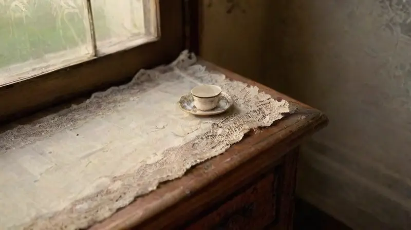 Una mesa antigua evoca nostálgica soledad