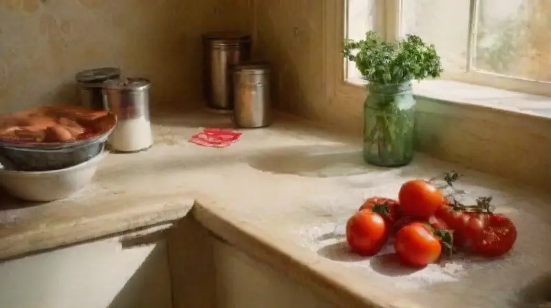 Cocina soleada con personas cocinando juntas