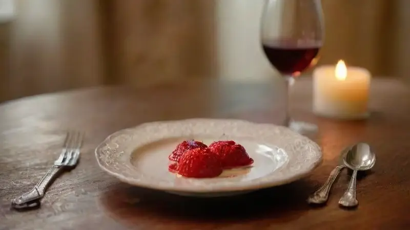 Cena romántica a luz de velas