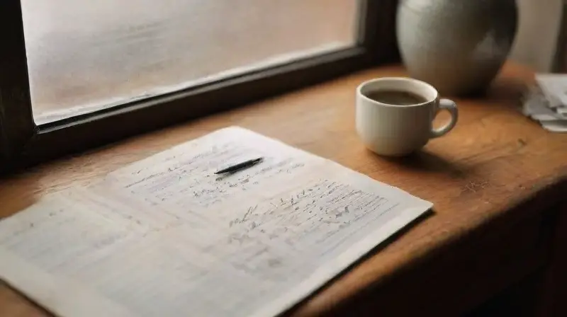 Imagen realista de escritura emocional íntima