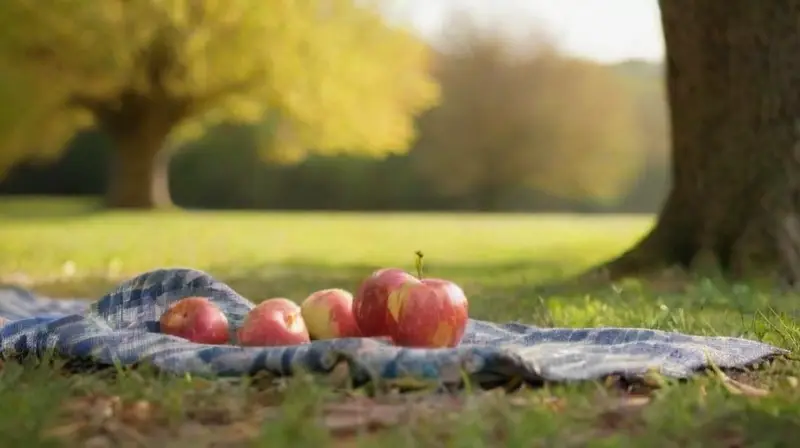 Un picnic vibrante al atardecer en el parque