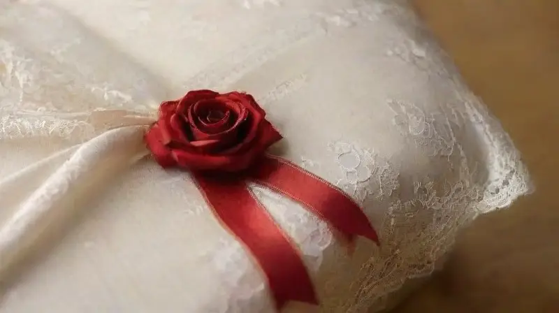 Lencería sexy como regalo romántico en mesa