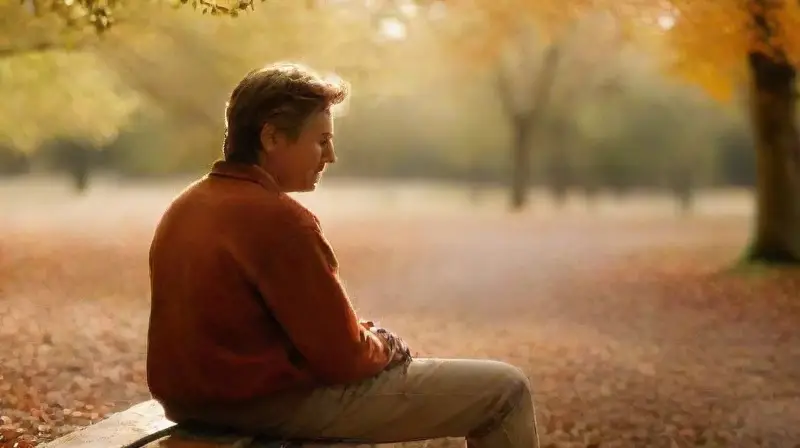 Pareja enamorada en parque al atardecer