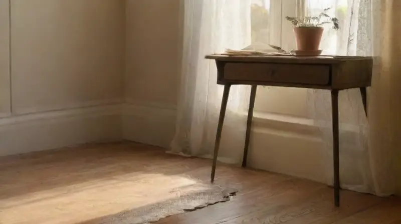 Dormitorio íntimo al atardecer con melancolía