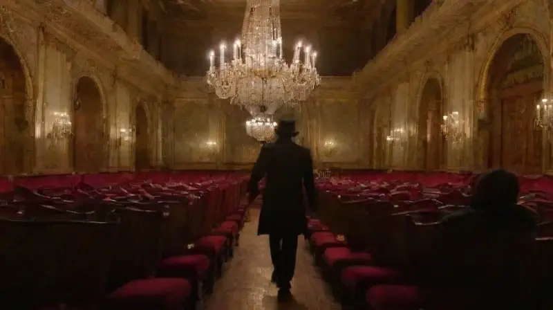 Interior de ópera del siglo XIX, majestuoso