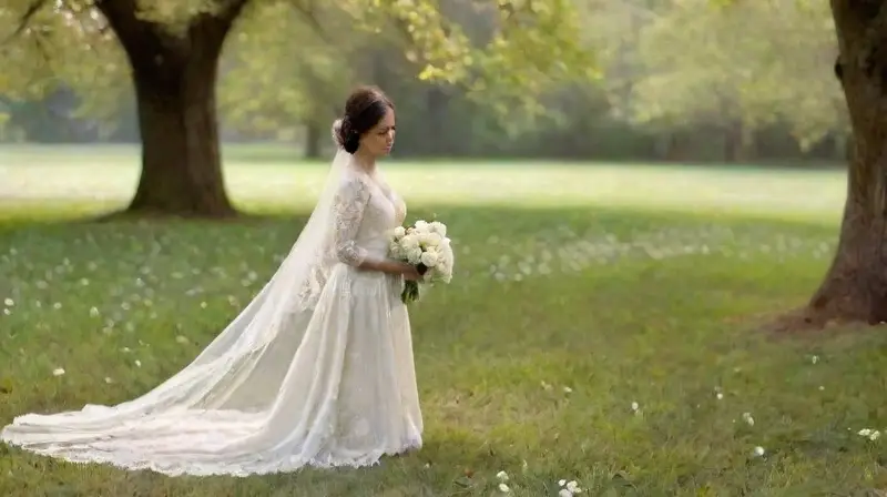 Boda soleada en jardín con arco rústico
