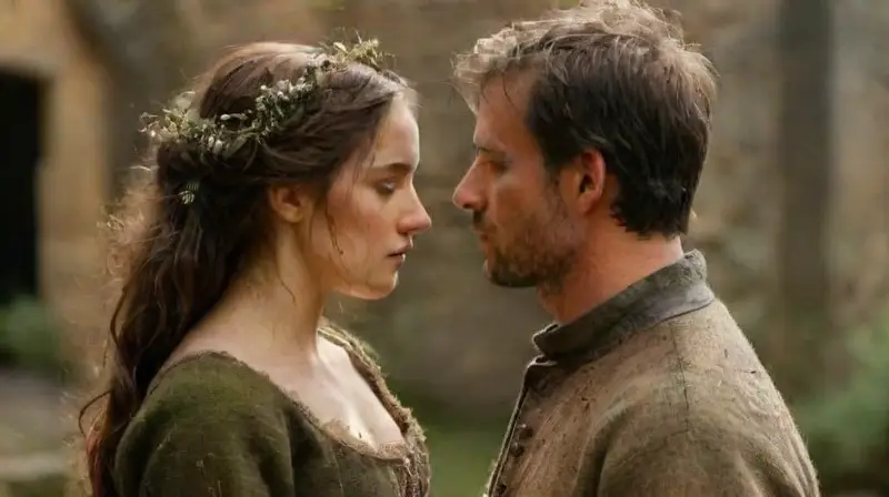 Pareja medieval refleja amor histórico y devoción