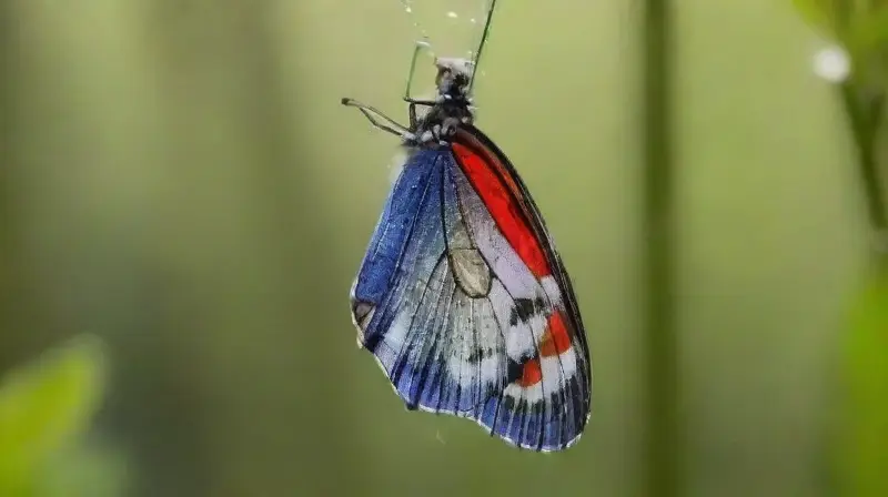 Alas de mariposa tejen amor apasionado