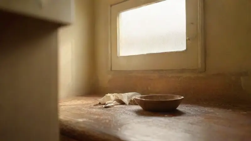 Amor tierno en cocina cotidiana al amanecer